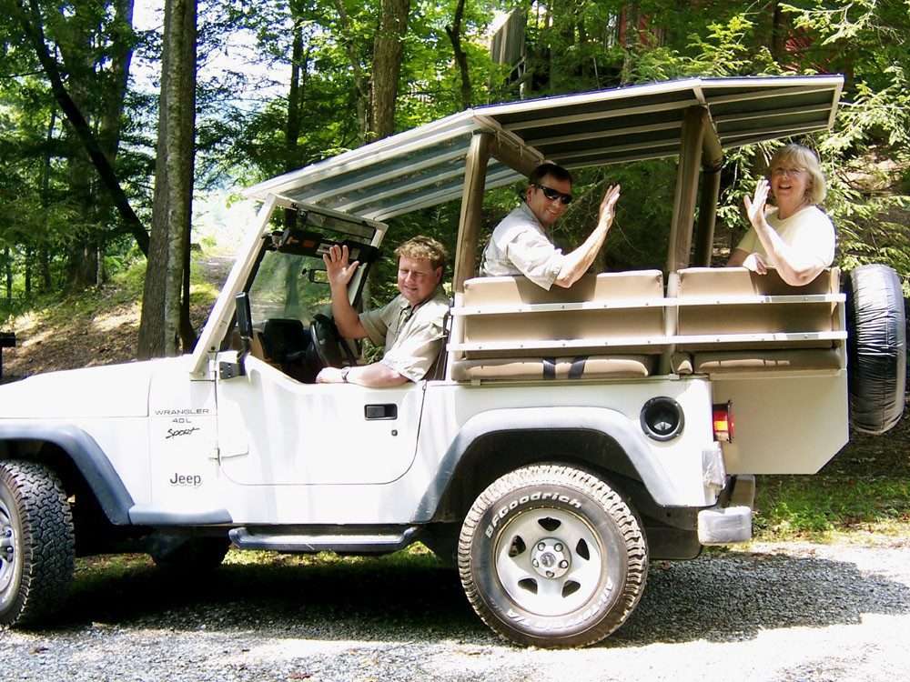 Some people enjoying nantahala jeep