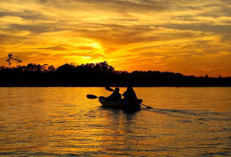 Carolina bound adventures sunset kayak guided tour